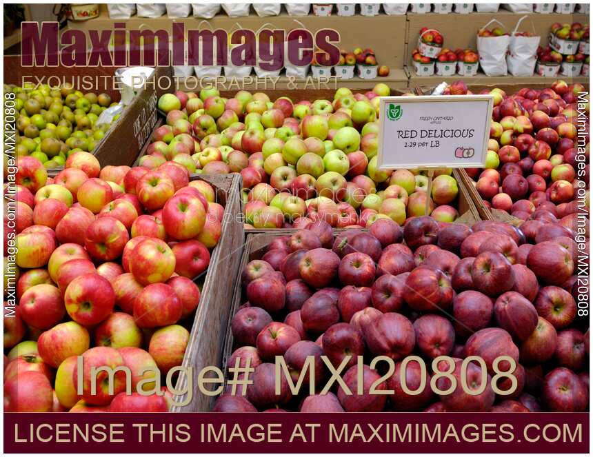 Apples at a farm market