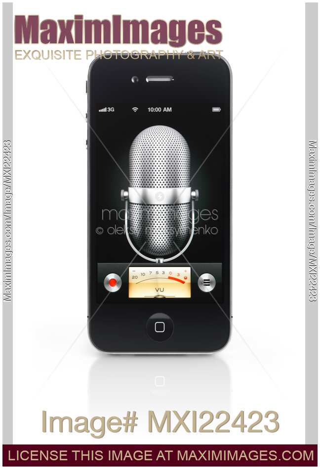 Stock photo Apple iPhone 4 Smartphone Voice Recorder MaximImages