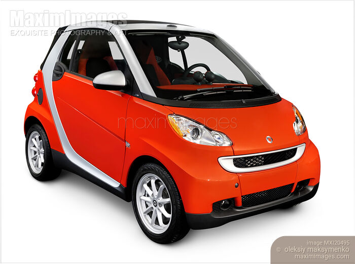 Red Smart Fortwo City Car Stock photo of Red Smart Fortwo City Car Buy commercial use license at MaximImages