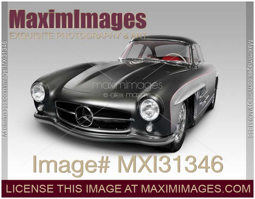 1955 Mercedes-Benz 300 SL Gullwing Coupe grey luxury retro car