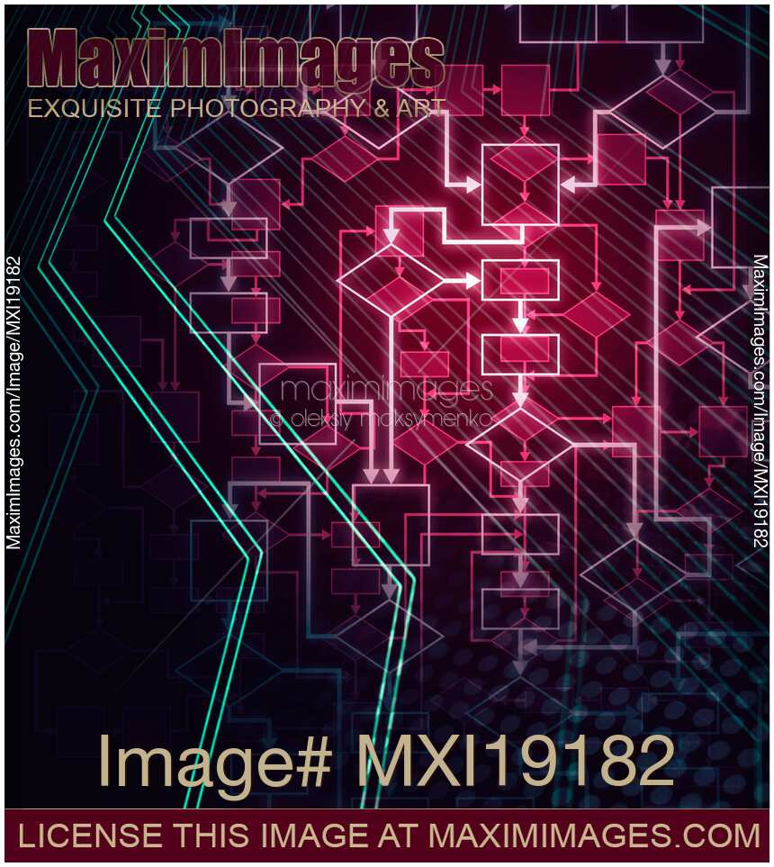 Abstract Algorithm Flowchart Background