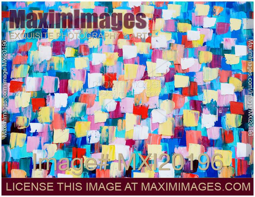Abstract Colorful Psychedelic Oil Painting