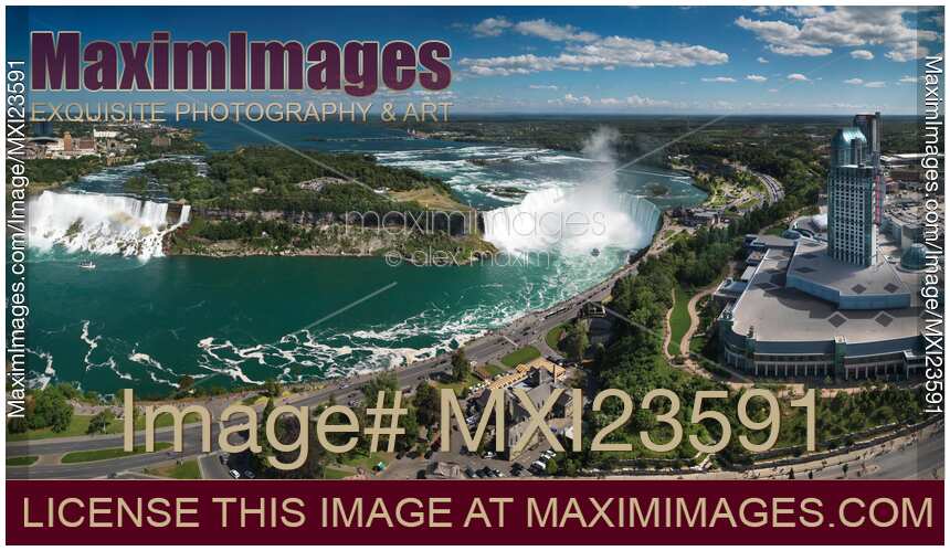 Aerial Panoramic View of Niagara Falls