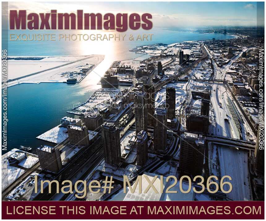 Aerial View from CN Tower Toronto Ontario Canada