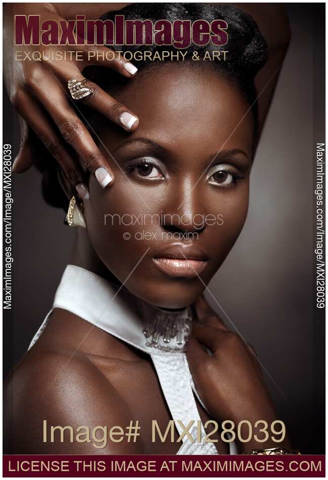 African-american woman artistic beauty portrait