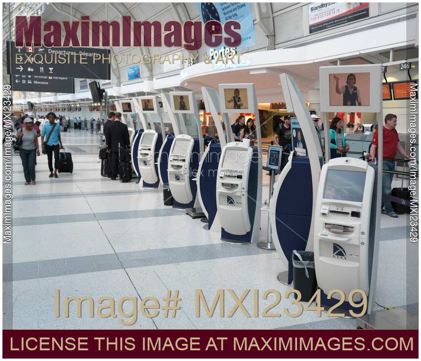 Air Canada Electronic Check-in Kiosks at Airport