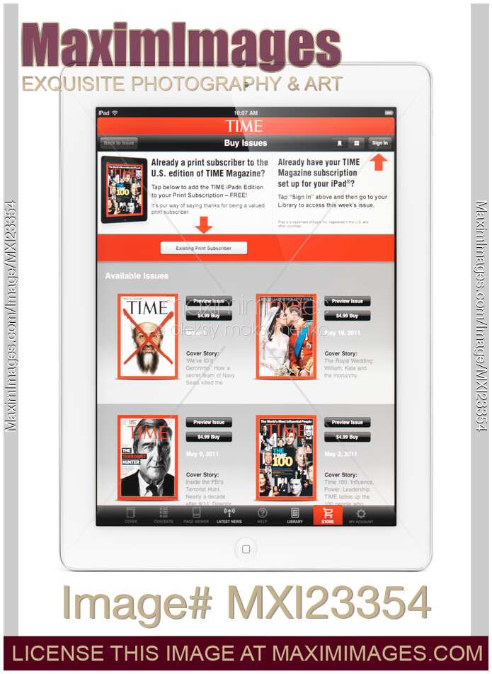 Apple iPad 2 Tablet Computer Time Magazine Online Store