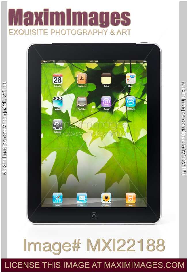 Apple iPad 3G Tablet Displaying Desktop
