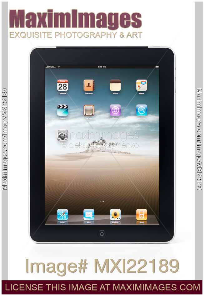 Apple iPad 3G Tablet Displaying Desktop