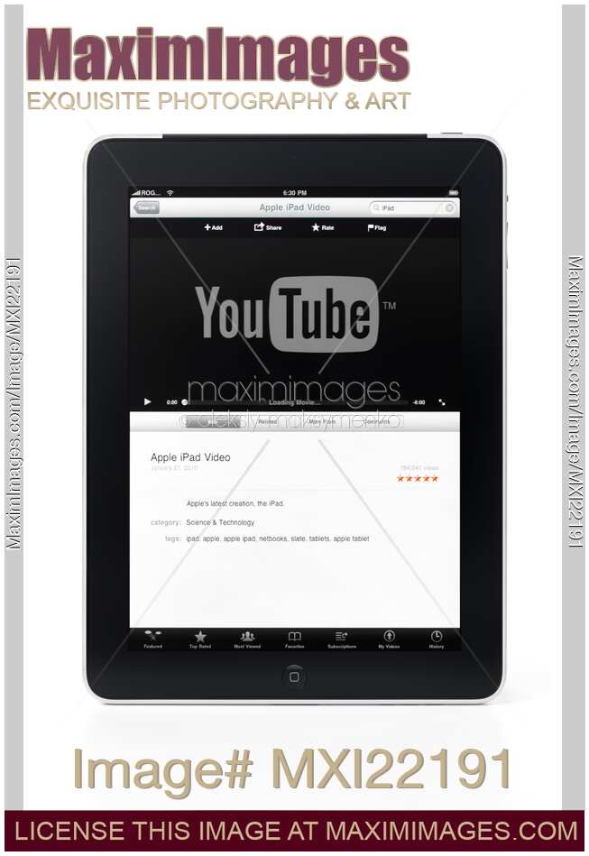 Apple iPad 3G Tablet Displaying Desktop