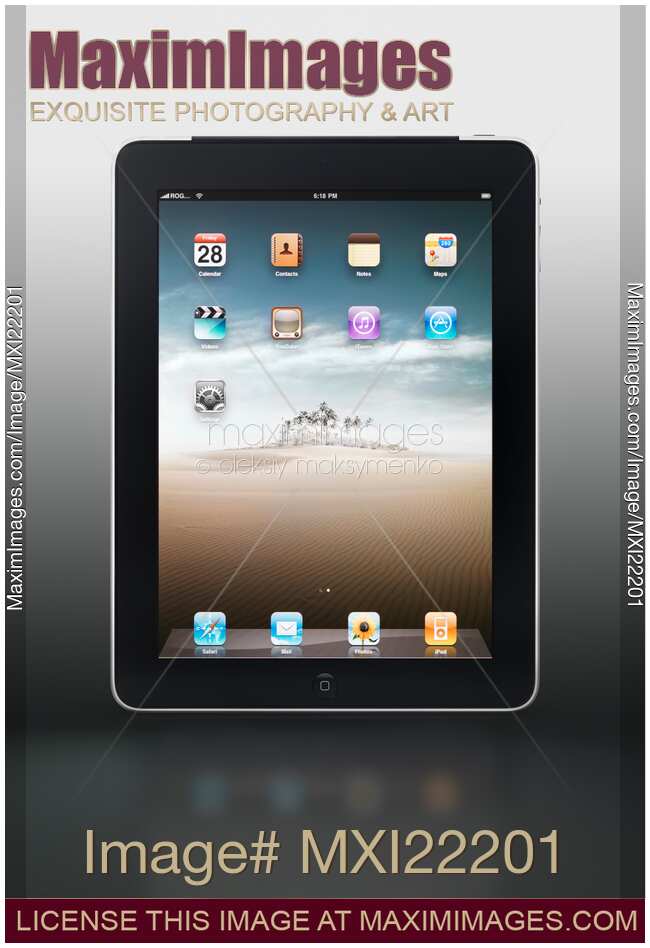 Apple iPad 3G Tablet Displaying Desktop
