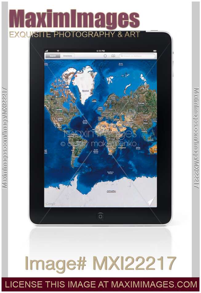 Apple iPad 3G Tablet Displaying Google Maps
