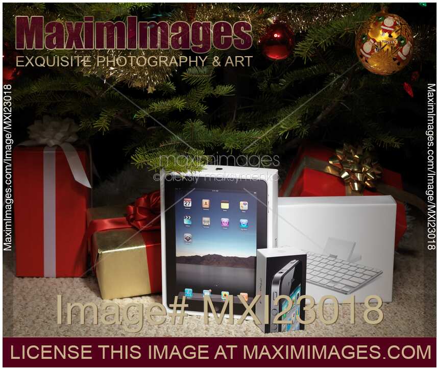 Apple iPad and iPhone Amongst Christmas Presents