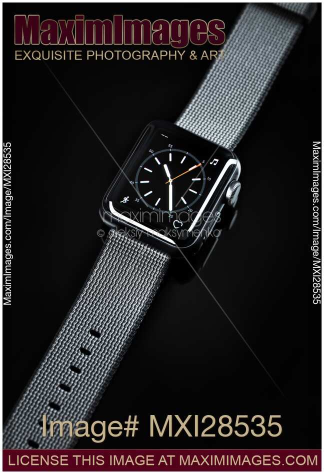 Apple Watch smartwatch on black background