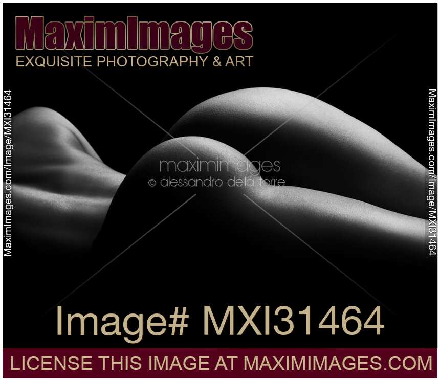 Nude woman body parts artistic bodyscape of buttocks