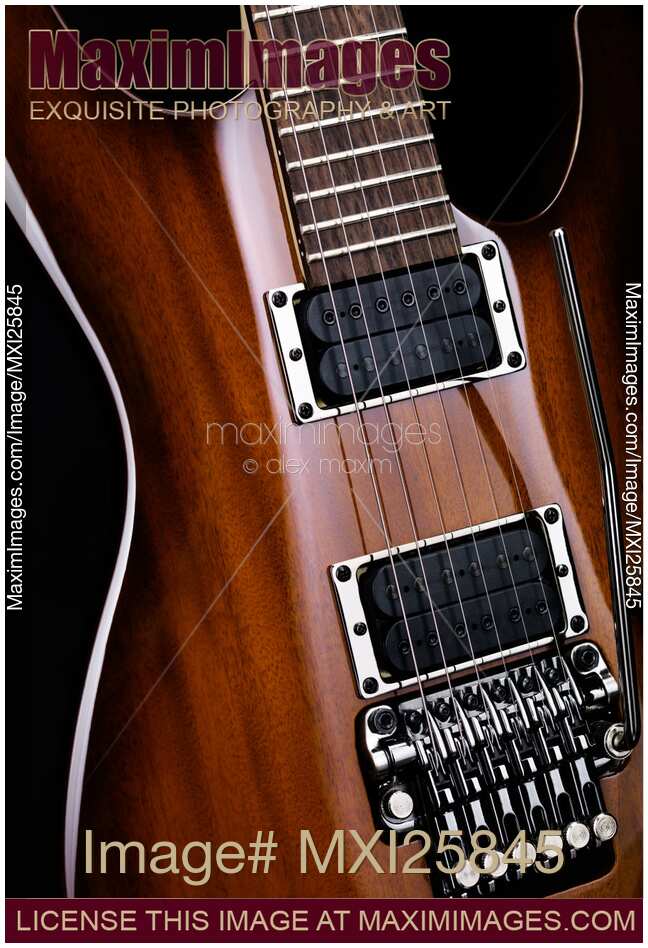Artistic closeup of electric guitar