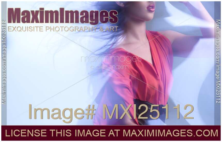 Artistic dynamic photo of young woman
