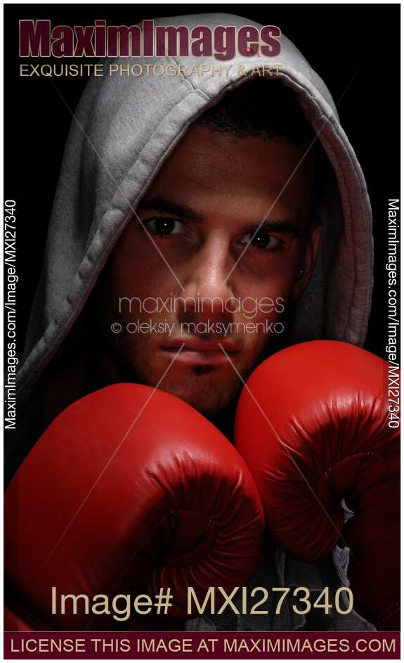 Artistic portrait of a boxer