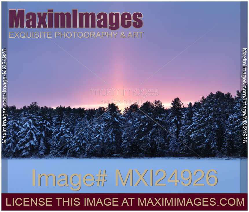 Atmospheric sunset winter nature scenery