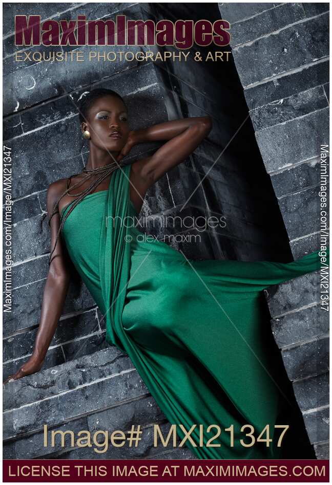 Attractive Woman in Elegant Dress