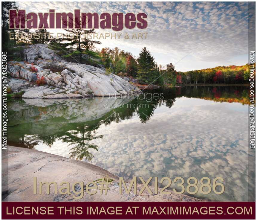Autumn Nature Lake Rocks and Trees