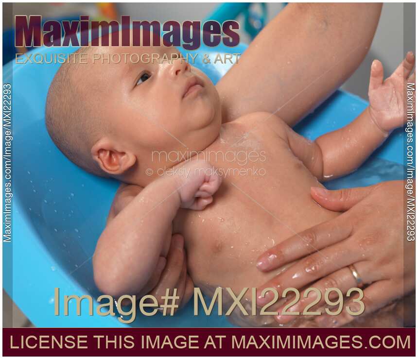 Baby Boy Taking a Bath