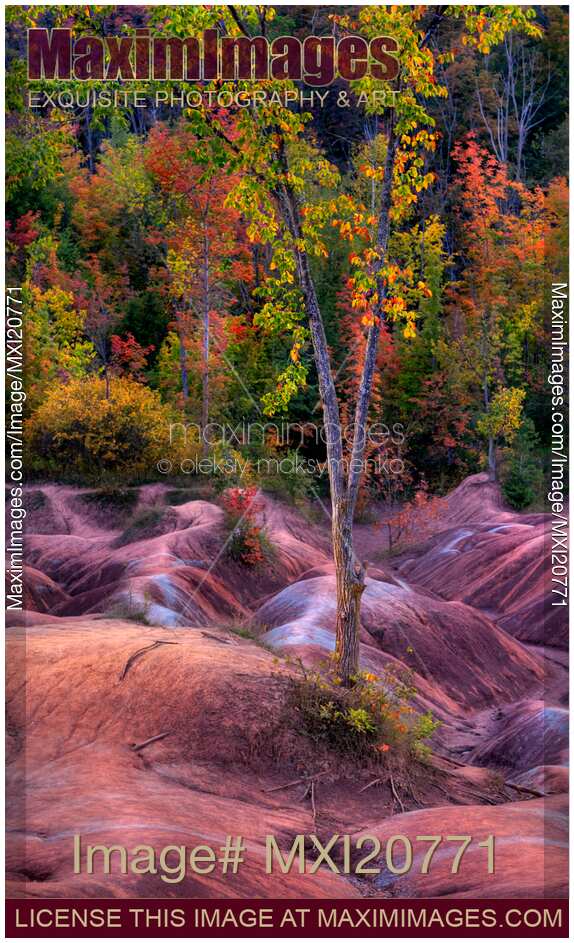 Badlands autumn scenery