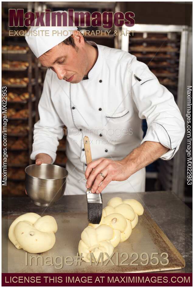 Baker Glazing Bread