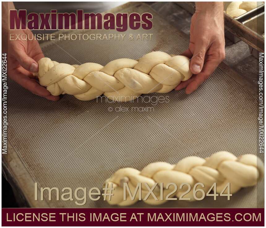 Baker Making Braided Bread