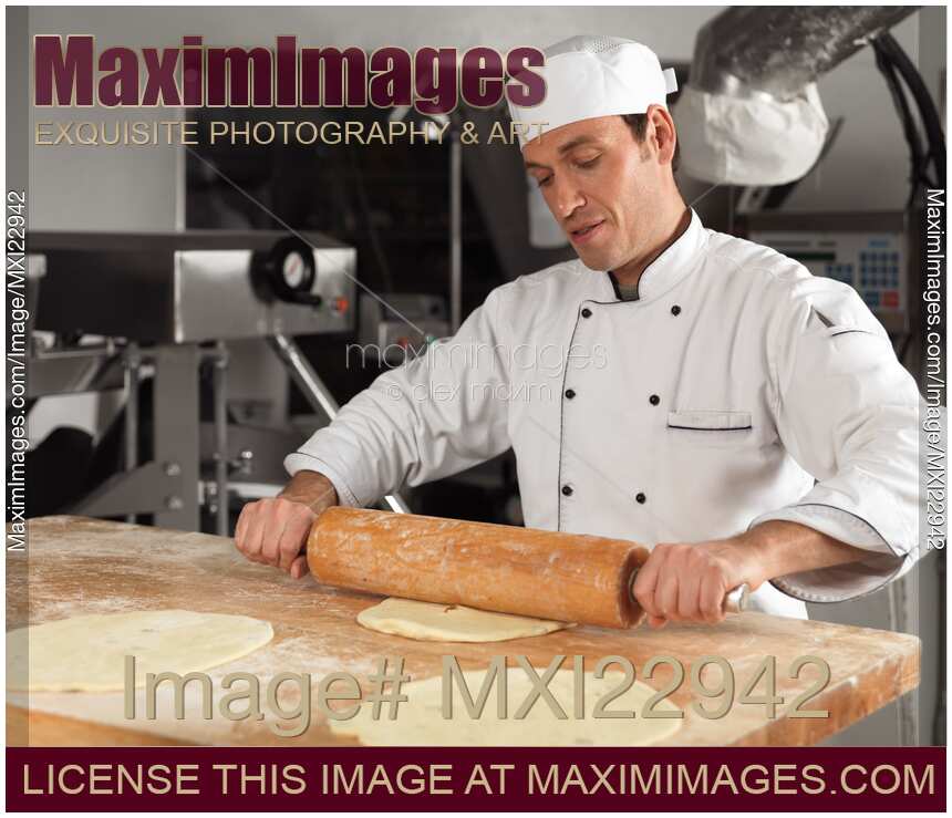 Baker Rolling Out Dough