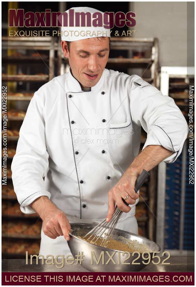 Baker Whisking Batter