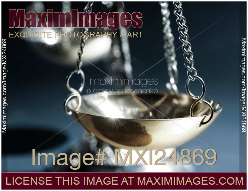 Balanced Justice Scales Closeup