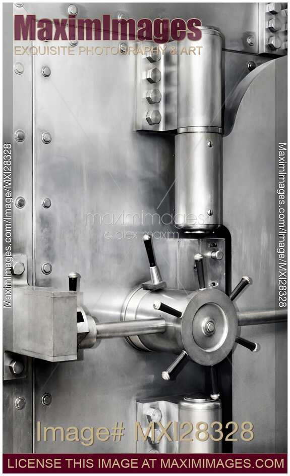 Bank Vault Locked Safe Door