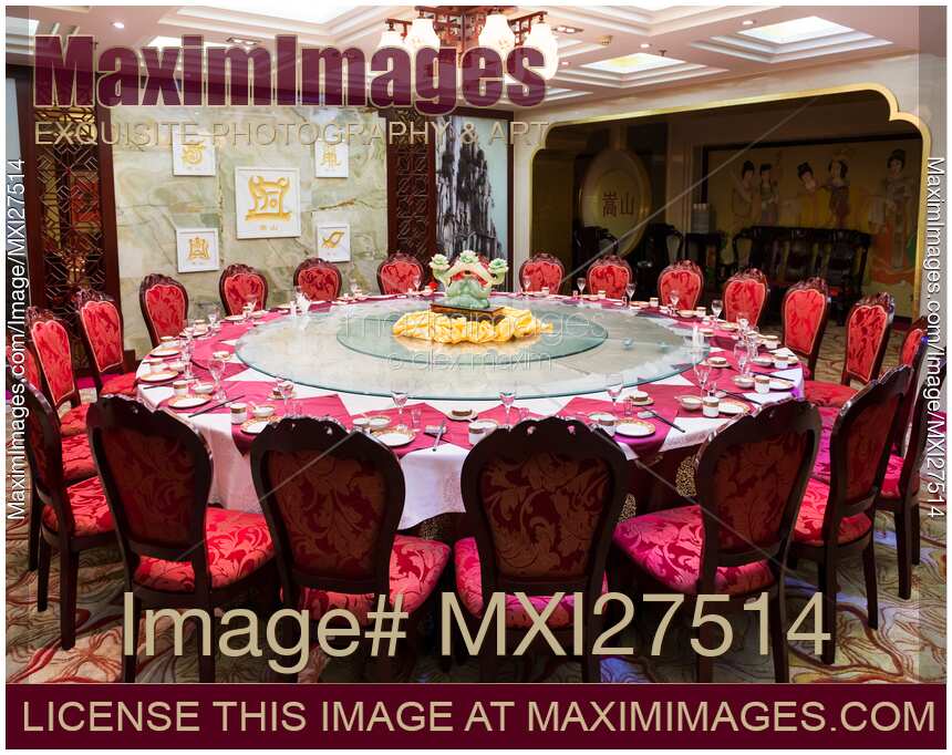 Banquette table at a hotel in China