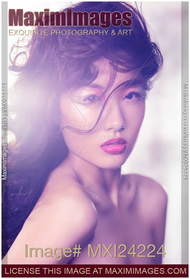 Beautiful asian woman expressive portrait
