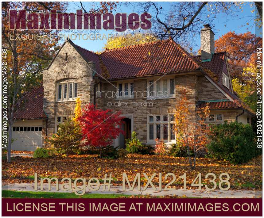 Beautiful Large Family House in Fall