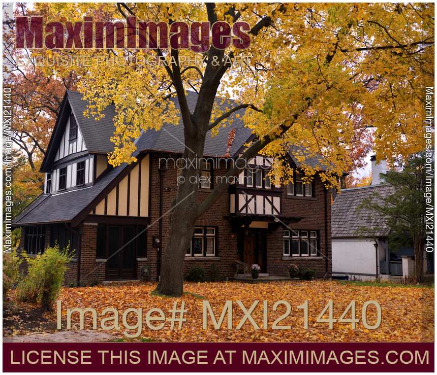 Beautiful Large Family House in Fall