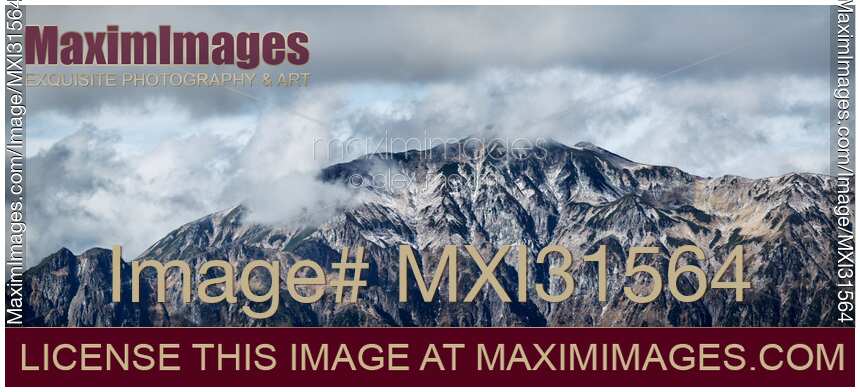 Beautiful panorama of Mount Kasa peak, Kasa-ga-take Japan Hida Mountains Northern Alps