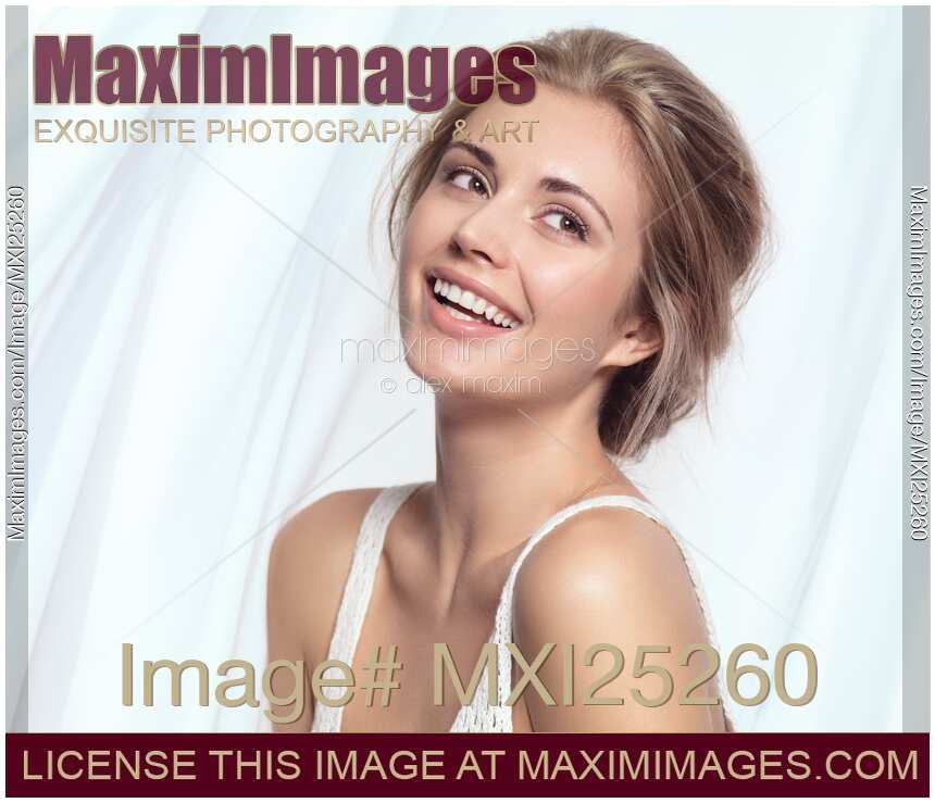 Beautiful smiling woman artistic beauty portrait