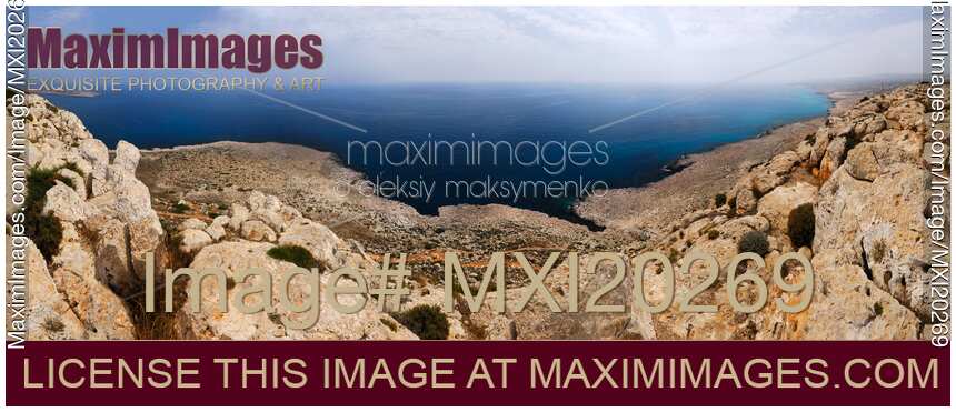 Beautiful View on Mediterranean Sea at Cape Gkreko in Cyprus