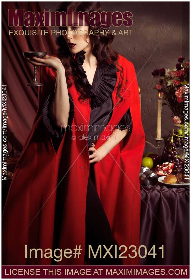 Beautiful Woman at a Festive Table