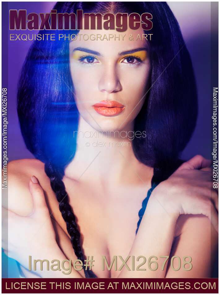 Beautiful woman exotic face supernatural conceptual portrait