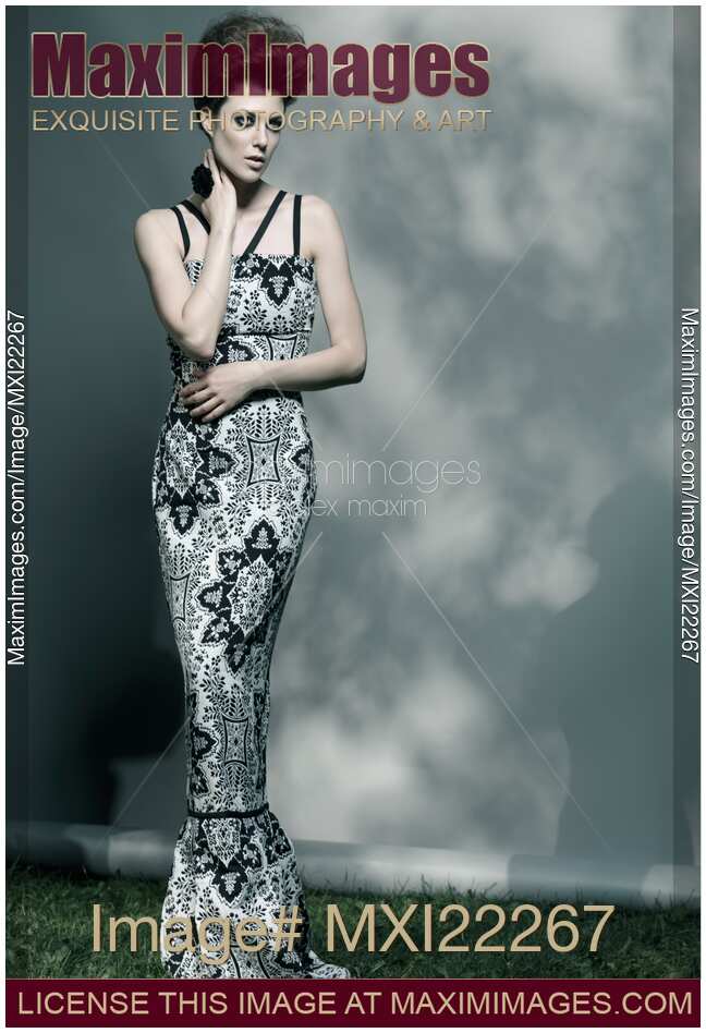 Beautiful Woman in Elegant Dress