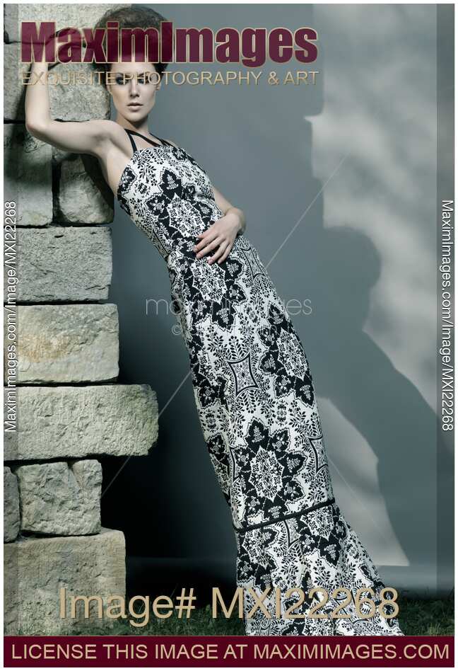 Beautiful Woman in Elegant Dress