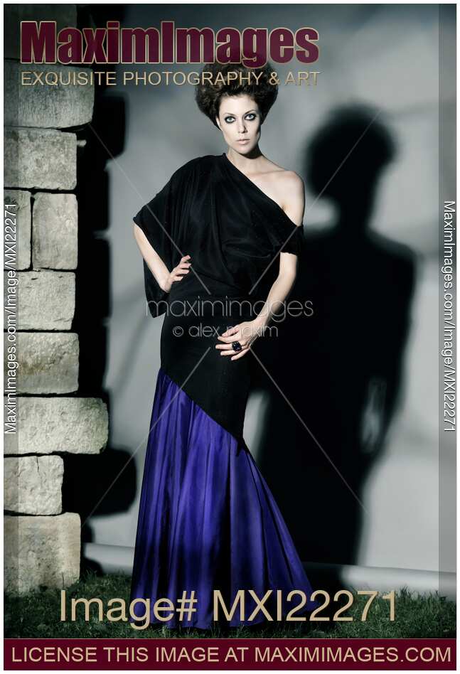 Beautiful Woman in Elegant Dress