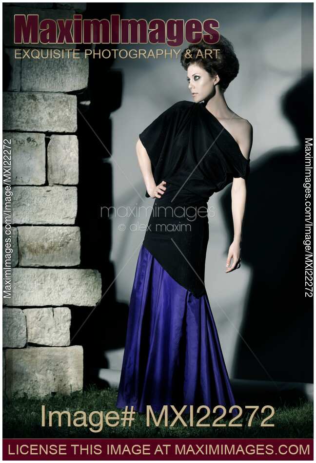 Beautiful Woman in Elegant Dress