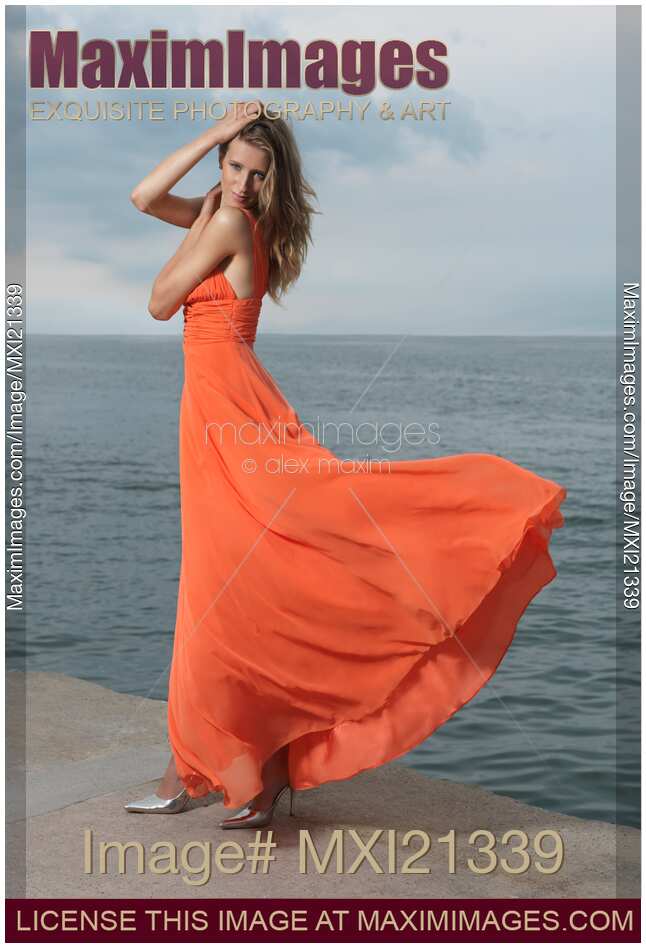 Beautiful Woman on a Sea Shore