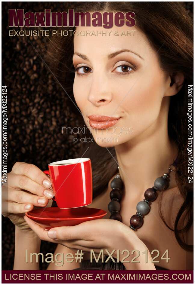 Beautiful Woman with a Cup of Coffee