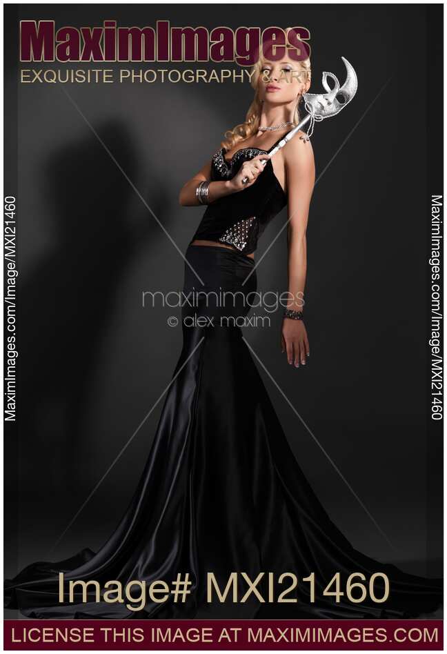 Beautiful Woman with a Venetian Mask