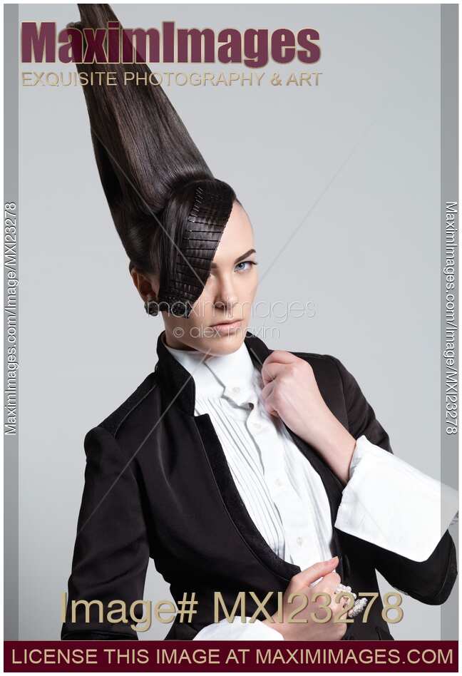 Beautiful Woman with Creative Hairstyle